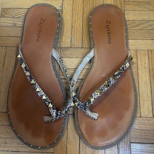Zigi Soho Snakeskin Pattern Sandals